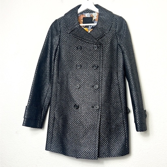 J.Crew Collection Metallic Textured Peacoat - Picture 2 of 7